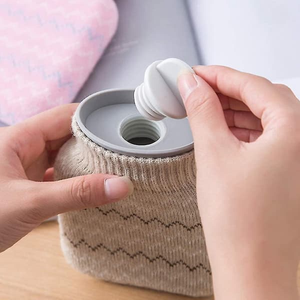 2-pack silikon varmvattenflaska, mini bärbar vinter mikrovågsvärme varm