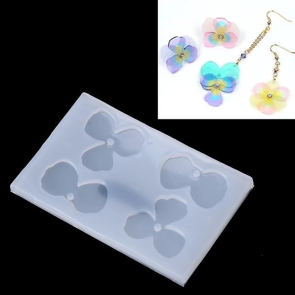 Hartsblomma Form Silikon DIY Handgjord Epoxiform Blompblad Hänge Hartsformar-fg