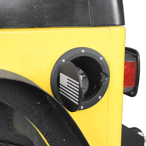 Til Jeep Wrangler Til Tj 97-06 Dæksel til Tankdæksel Brændstofdør Påfyldning Sort