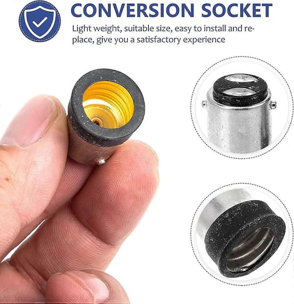 LED Lys Adapter - 8 stk Lampeholder Konvertere Pære Sokkel Adapter Pæreholder Tilbehør (b15 Til E14)