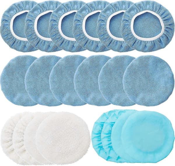 20 Stycken Bil Orbital Buffer Polerpad Bonnet Mikrofiber Max Baxer Bonnet