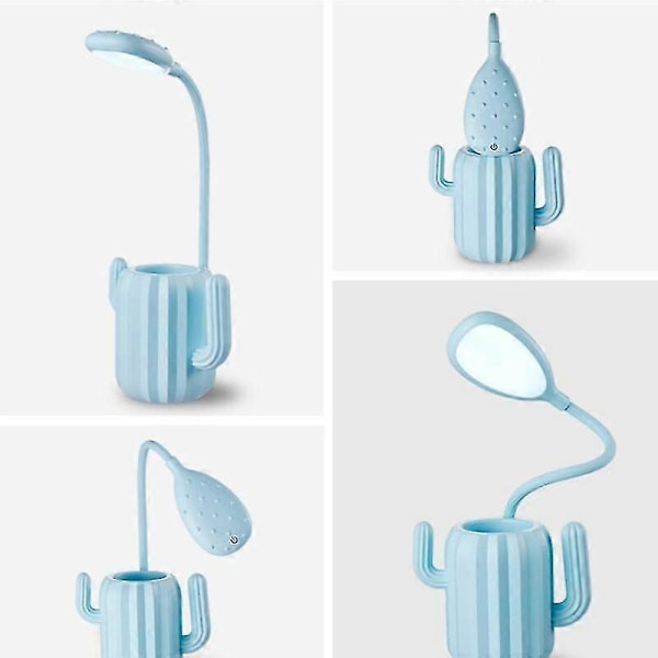 USB Bordlampe USB Berørings Gulv Trådløs Bordlampe Justerbar Lysstyrke LED Leselys Med Dekorativ Pennholder