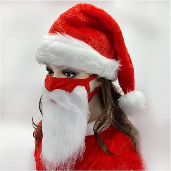 Jultomten Skägg Cover Söt Cover Hatt Ögonbrynskit För Vuxen Jul Semester Jultomte Rolig Skägg Ansiktstäckande kostym