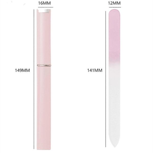 14 cm gradient nagelfil nagellacksfil färgad glasfil med förvaringslåda blå