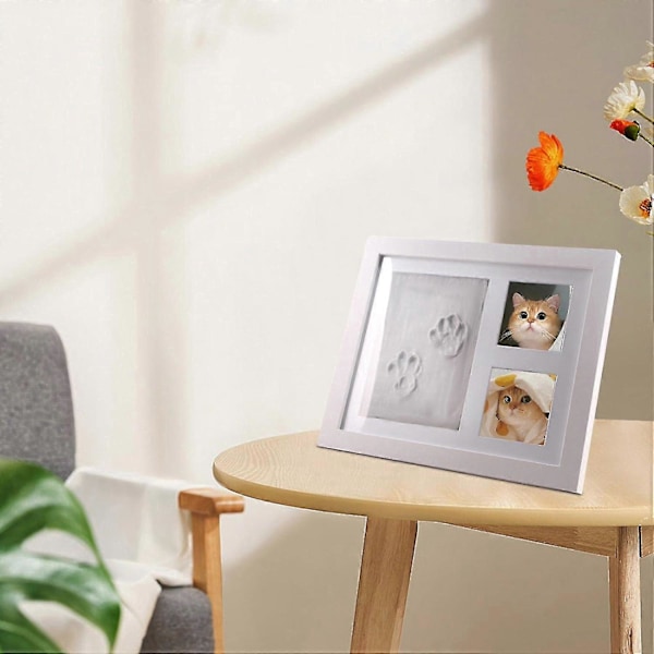Tassavtryck Ram Kit för Hund eller Katt, Minnessak med Lera, Minnesram med Tassavtryck, Presenter