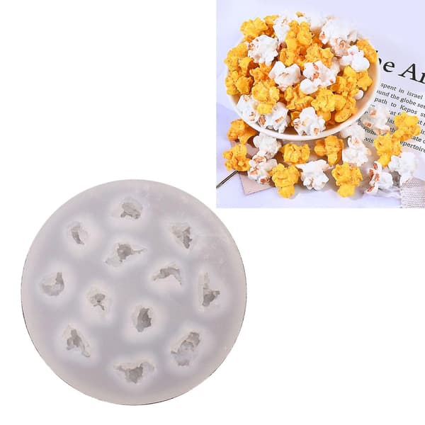 3D Popcorn Formet Silikoneform Slik Chokolade Gelé Kageform -fg