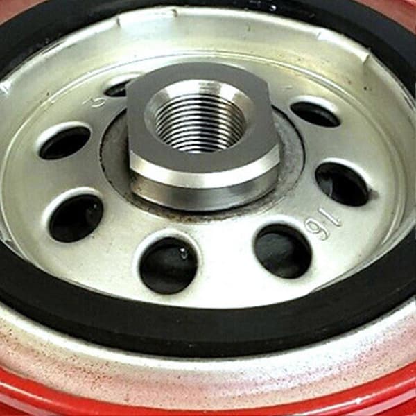 Auto Bil 1/2-28 til 3/4-16 Gevindet Oliefilter Adapter Stik i Rustfrit Stål