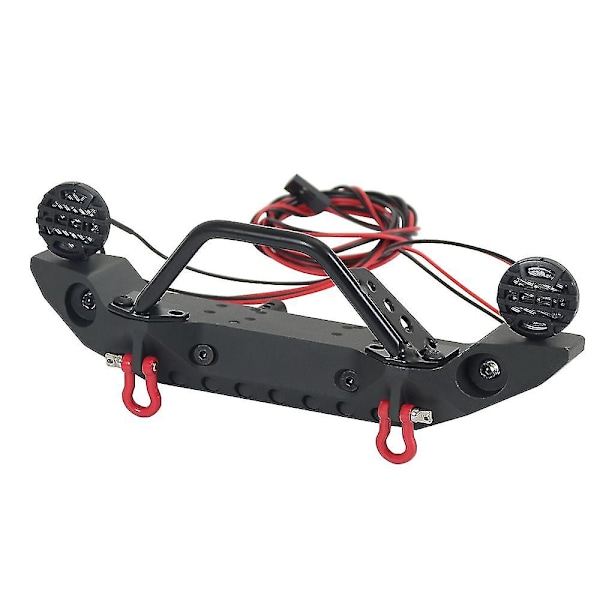 Metallstötfångare med LED-lampor för 1/10 RC Crawler Axial Scx10 90046 Scx10 Iii Axi03007 Trx4, fram