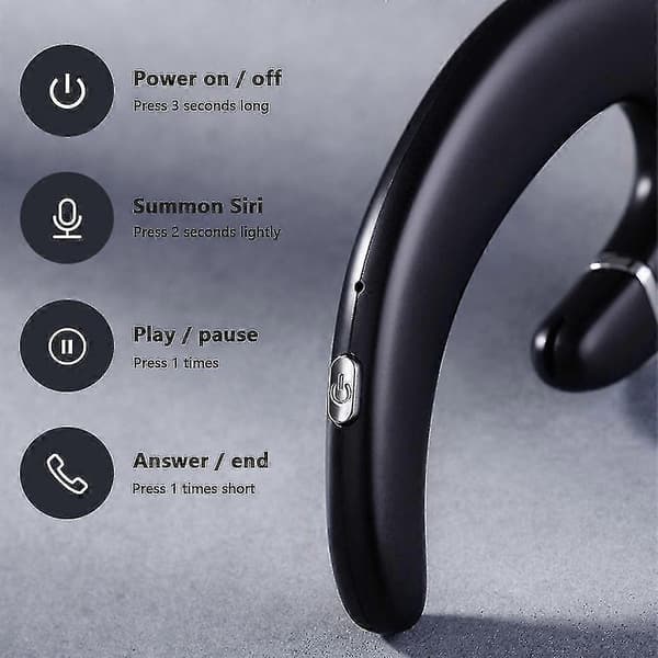 Ørekrog Bluetooth Trådløse Hovedtelefoner, Headset uden Øreprop