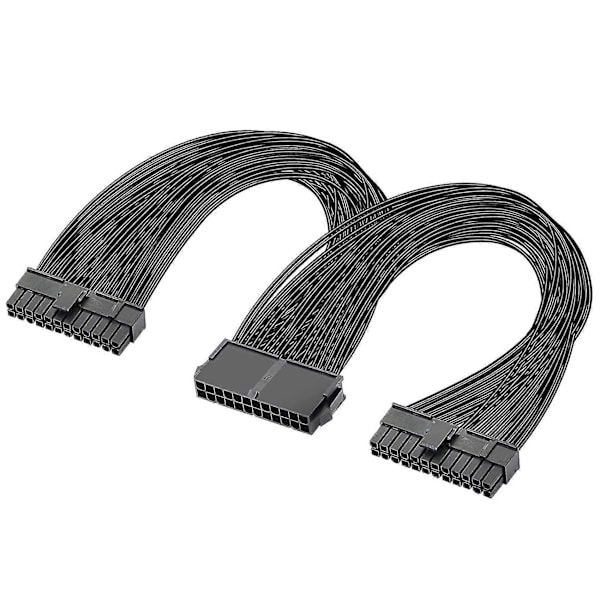 Dual Psu Strømforsyning 24-pin Atx Bundkort Splitter Kabel, 24pin(20+4) Til Atx Bundkort Extensi (haoyi