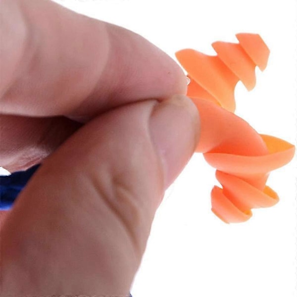 100 Par Individuellt Förpackade Mjuka Silikon Öronproppar med Snöre Återanvändbart Hörselskydd Gummi Öra