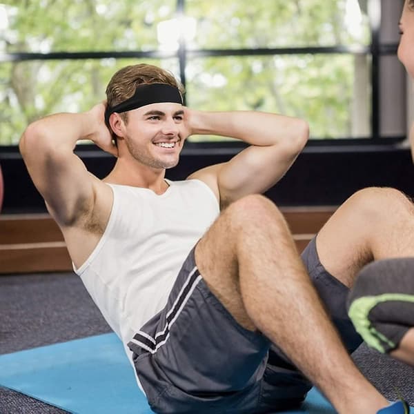 2 Stykker Justerbart Sportshodebånd Sklisikkert Elastisk Mykt Svetteabsorberende Yoga