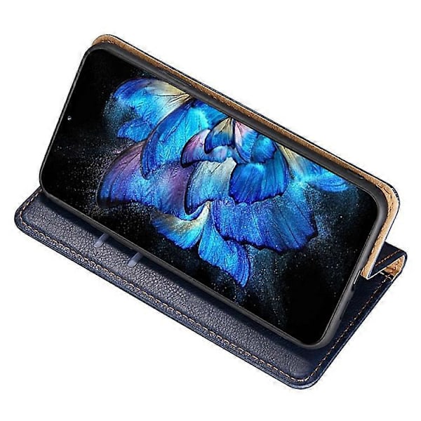 Kompatibelt för Tecno Spark Go 2023 4G PU Läder Ställ Plånboksfodral Magnetiskt Stötsäkert Telefonskal Black