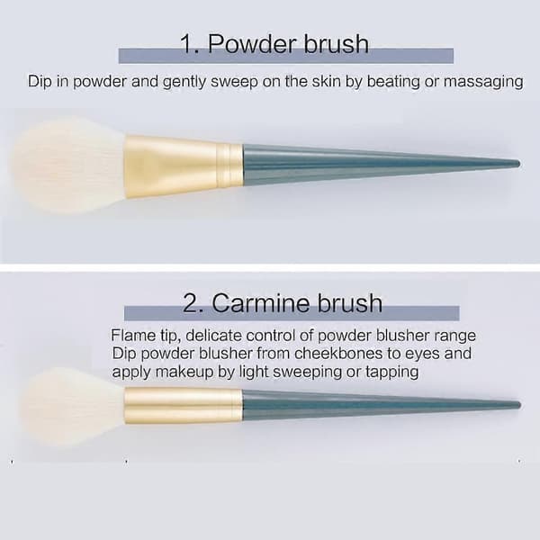 10 stk. makeupbørstesæt til piger og kvinder, makeupbørster, makeupsæt