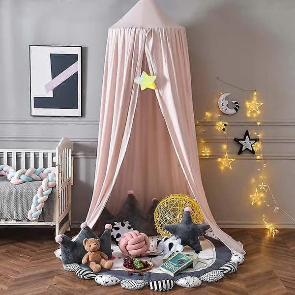 Himmel for barneseng, Bomull, 250 x 65 cm, Rosa
