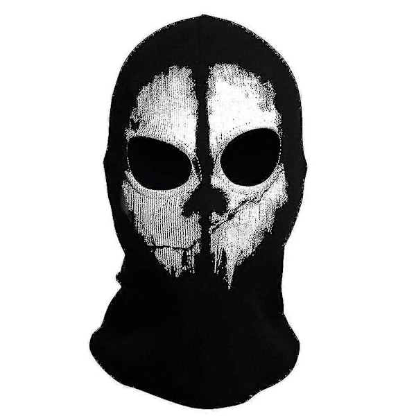 Aavemaske - Balaklava Moottoripyöräilyyn ja Paintballiin Yksi Koko Väri Musta
