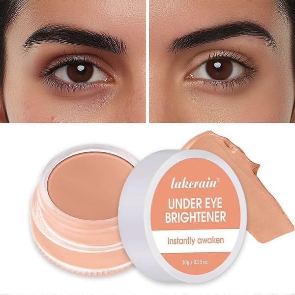 Øyeunderlysner og concealer - Hydrerende fargekorrigerer for mørke ringer, lett øyeunderlysende krem, glatt og blandbar Pink
