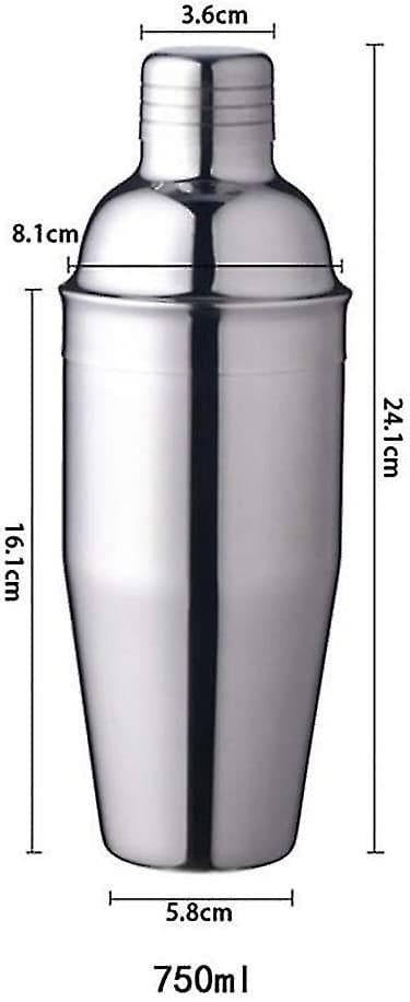 6 delar set, shaker set 750ml rostfritt stål barverktyg set bartender kit