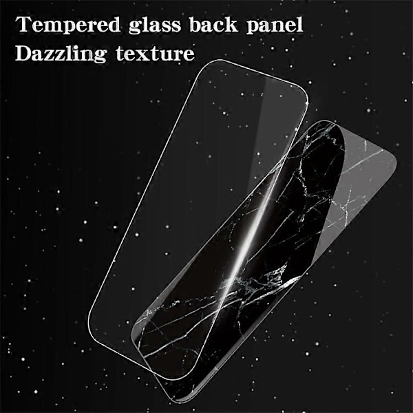 Kompatibel med Xiaomi Redmi K70E 5G / Poco X6 Pro 5G Deksel Marmormønster Herdet Glass+PC+TPU Cover Red