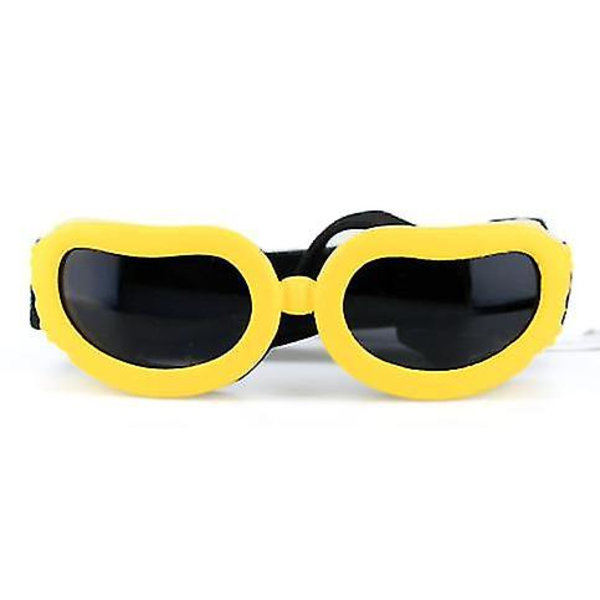 Hundglasögon Liten ras,hundsolglasögonglasögon,Uv-skydd Hundsolglasögon för katt, valp utomhuskörning Yellow