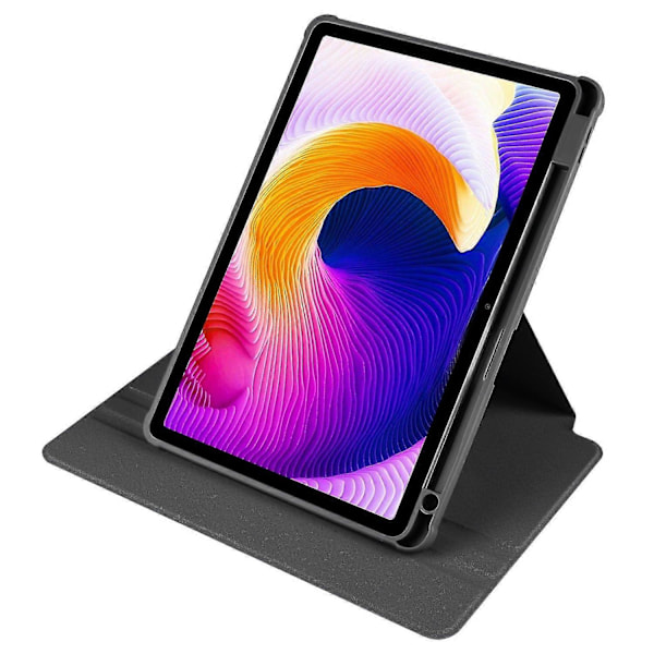 For Xiaomi Redmi Pad SE Etui Læder Roterende Stativ Tablet Cover Auto Sleep/Wake - Sort