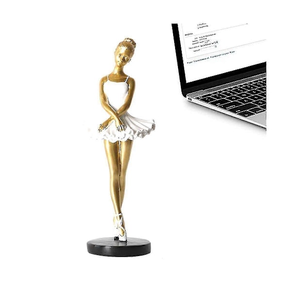 Balletdanser Ornament, dansende pige statue, ornamenter, elegant indretning til soveværelse skrivebord vindueskarm-ZZY