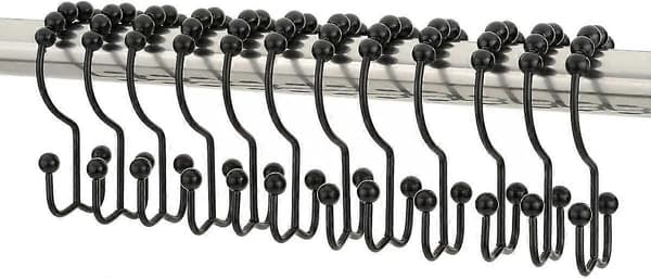 12 Rustfrie Dusjringer, Rustbestandig Metall Dusjforhengringer