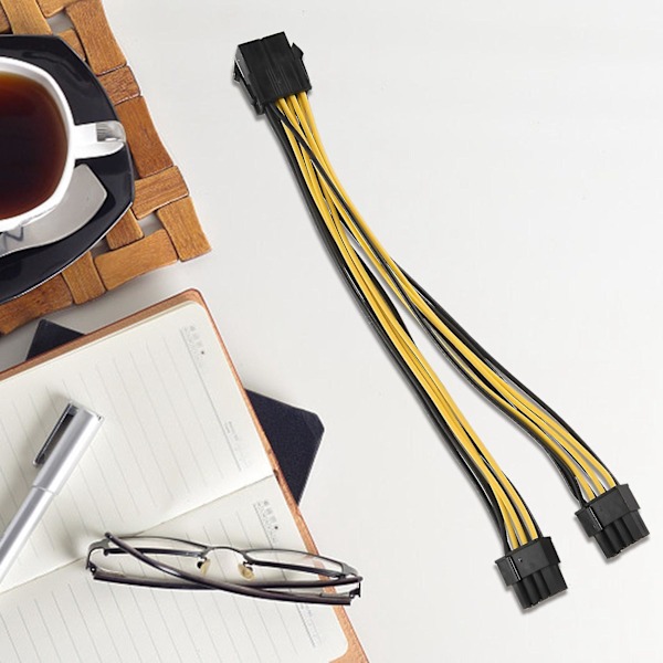 Pcie 8 Pin - 2 X 8 Pin (6+2) Pci -sovitinvirtajohto Pcie Y -jakajajohdon jatkojohto 8 tuumaa (4