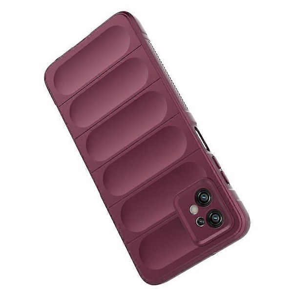 Kompatibelt för Motorola Moto G32 4G Robust Baksida Flexibelt TPU Anti-repskydd WineRed