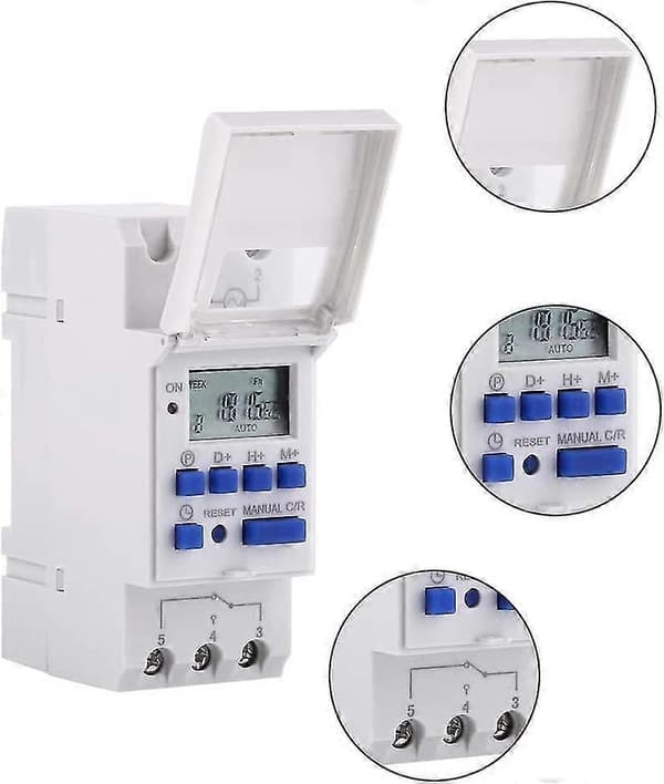 LCD Timer Ukentlig Digital Elektrisk Timer Bryter 15a(220v)