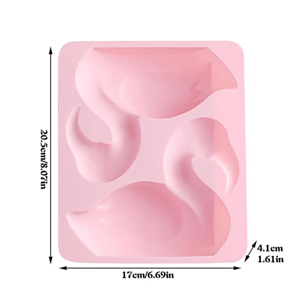 Påske 3D Svanform Silikonkake Sjokoladeform DIY Håndlaget Bakeform Q