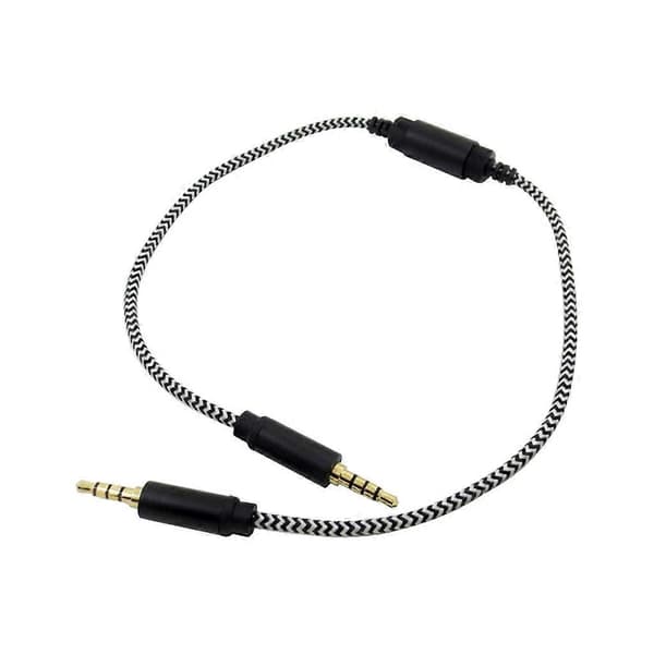 Aux-kabel, 3,5 mm han til han stereo lydkabel [HiFi-lyd, nylonflettet]
