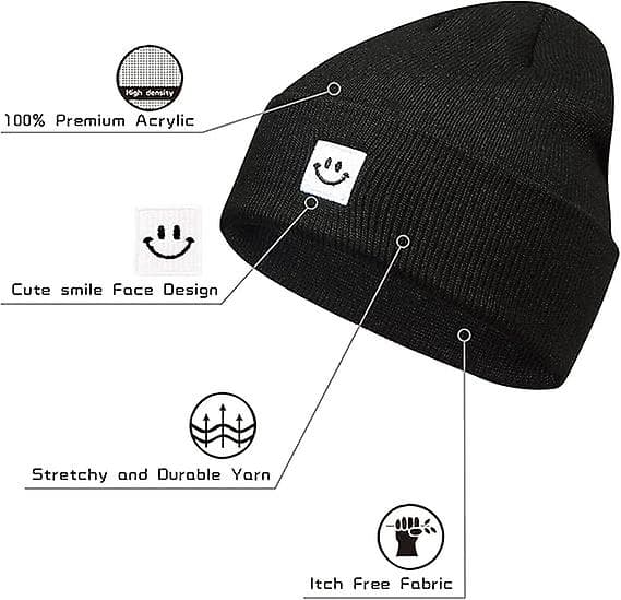 Strik Beanie Hat til Mænd/Kvinder 2-pak
