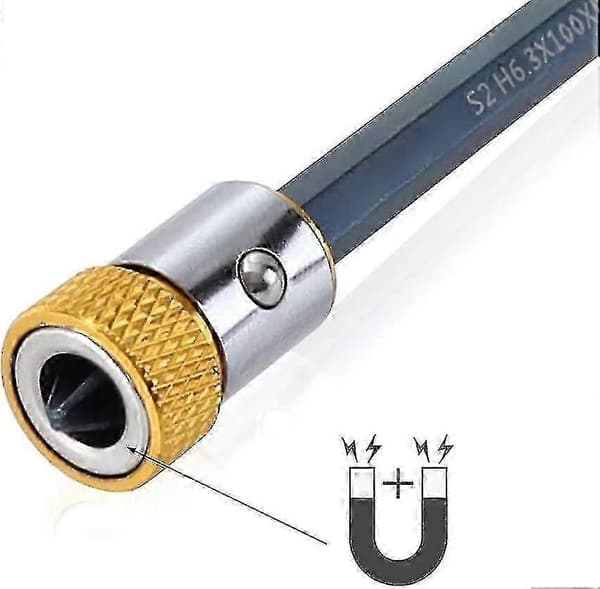 Multifunksjonell Magnetisk Ring, for 6,35 mm Skrutrekkerbits, Avtakbart Stål?