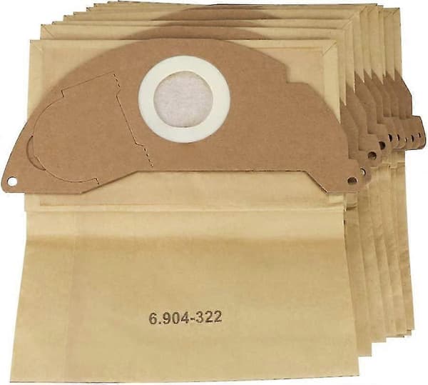 10-pack dammsugarpåsar för Kärcher 6.904-322.0