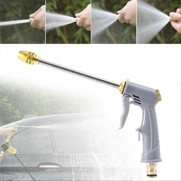 Mengxi Trädgårdsslangmunstycke Högtryck Justerbart Sprutmönster Ergonomiskt Handtag Universellt Bekvämt Grepp Handhållet Vattenslangmunstycke Sprayerhuvud