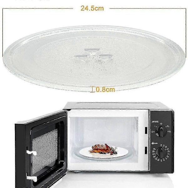 Mikrobølgeovn Plate Reservedel Mikrobølgeovn Fat Slitesterk Universal Mikrobølgeovn Dreieskive Glassplate Rund Erstatning