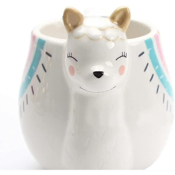 3D Alpaca Llama Kaffekopp med Håndtrykte Design, Keramisk Søt Kopp Håndlaget Kopp Bursdagsgaver Til Jente haoyi