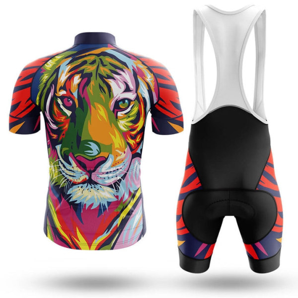 Lion design Pyöräilyshortsit Paita Puku hengittävä Jersey Miesten Pyöräilyvaatteet Mtb Set Urheiluvaatteet Road Complete 2023 Joukkueen univormu Photo Color-1 Asian Size -4XL