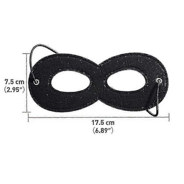 24-pack Halloweenmasker Filtmasker Ögonmasker Halvmasker H