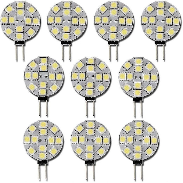10x G4 LED Pære DC 12v Ikke Dæmpbar Hvid 6000k Pære Erstatning 20w Halogenlampe