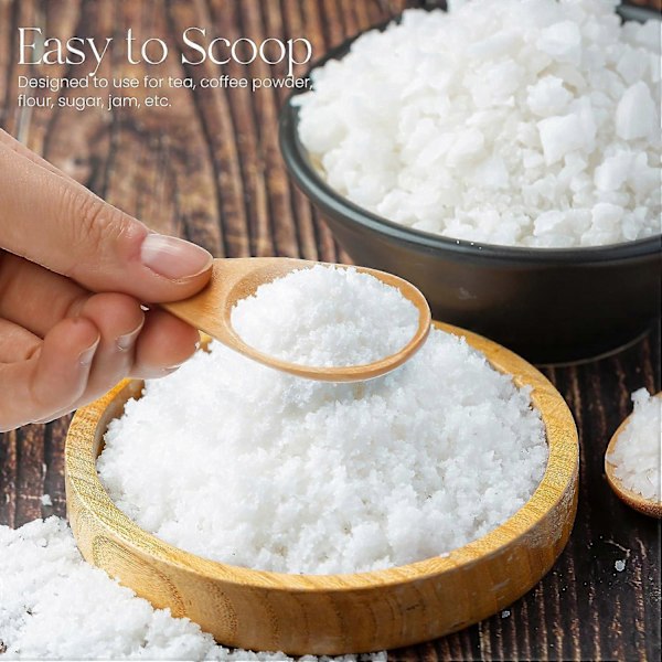 4 Pakning Tresleiv Massivt Tre Skje Mini Salt Sleiv med Kort Håndtak for Løse Te Blader, Kaffebønner, Godteri, Melkepulver, Krydder, Naturlig FargeV