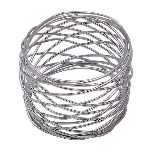 Servettspännen Ihåliga Servettringar För Möhippa Förlovningsfest Silver 1Set