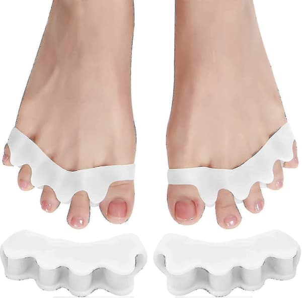 2 par silikone tåspredere, tåbeskyttelse, hallux valgus korrektion