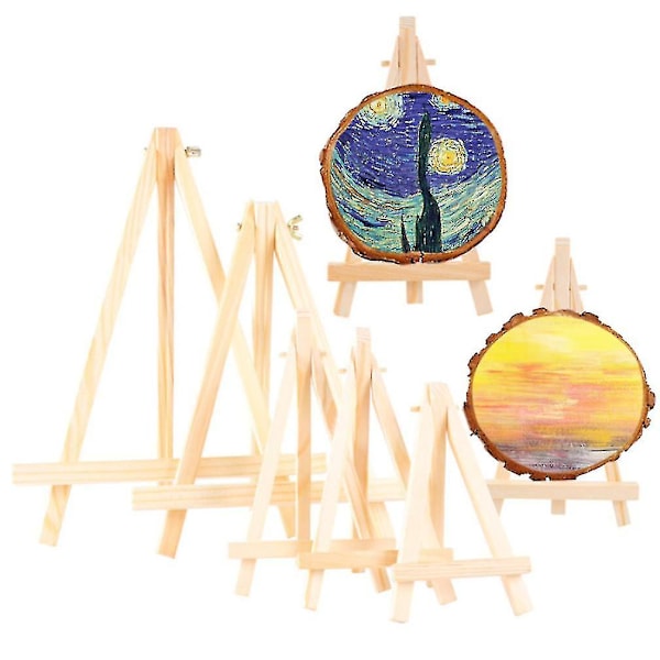 10 stk Mini Staffeli, Trebrett Display, Foto Memo Holder, Navnekort Holder - 9cm*16cm