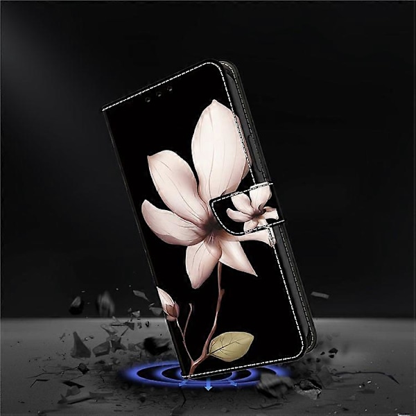 Kompatibelt för Xiaomi Redmi 13C / Poco C65 4G Mobilskal PU Läder 3D Mönster Flip Folio Fodral Pink