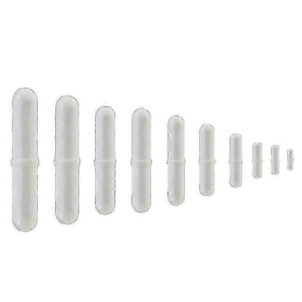 10 stk PTFE Magnetisk Røreren Mixer Rør Stang Spinbar Rør for Lab Bruk Hvit Farge