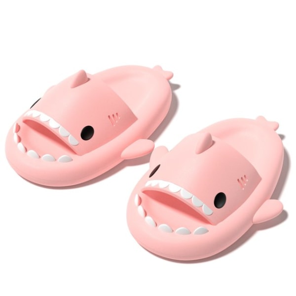 Kesä Feslishoet Shark Tossut Sisäkäyttöön Kylpyhuone Tossut Muulit Pink 42-43