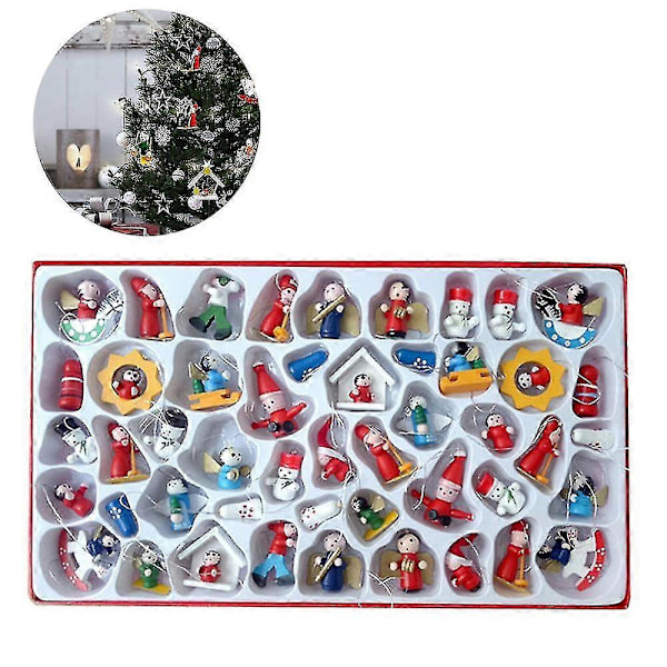 Juldekoration 24 st Mini Resin Julgransprydnader - Miniatyr Julgransprydnad - Mikro L