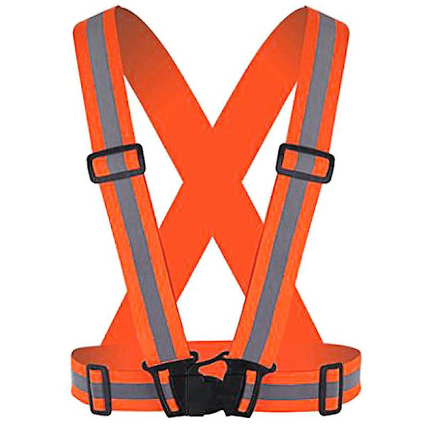 Hi Viz Vis Vest Night turvavyö Näkyvyys heijastava liivin hihna juoksuhihna Orange